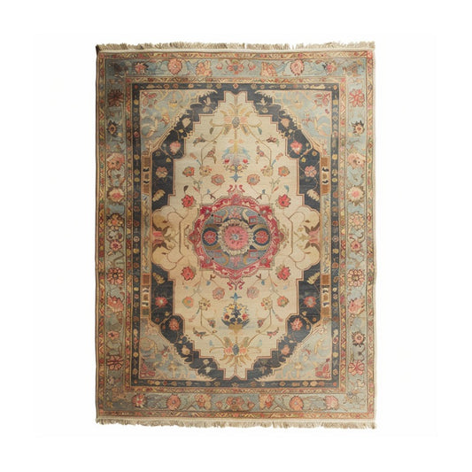 Serene Floral Hand Knotted Area Rug