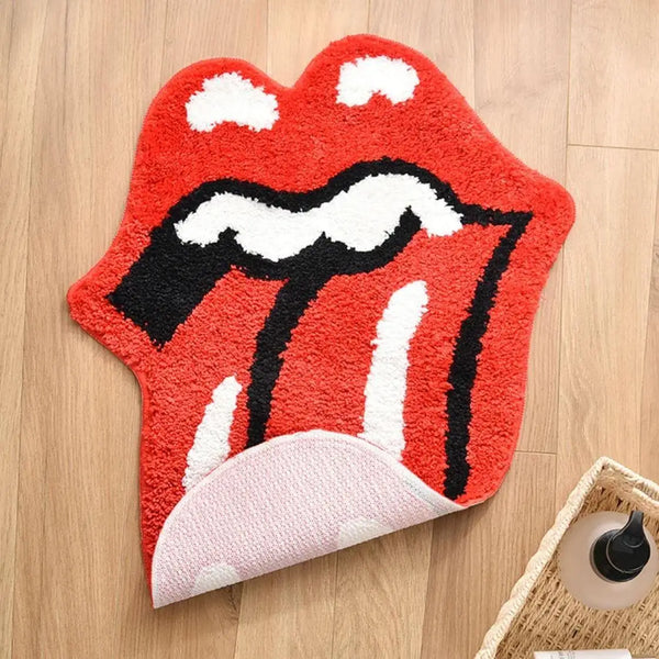 Sexy Red Lips Bath Mat