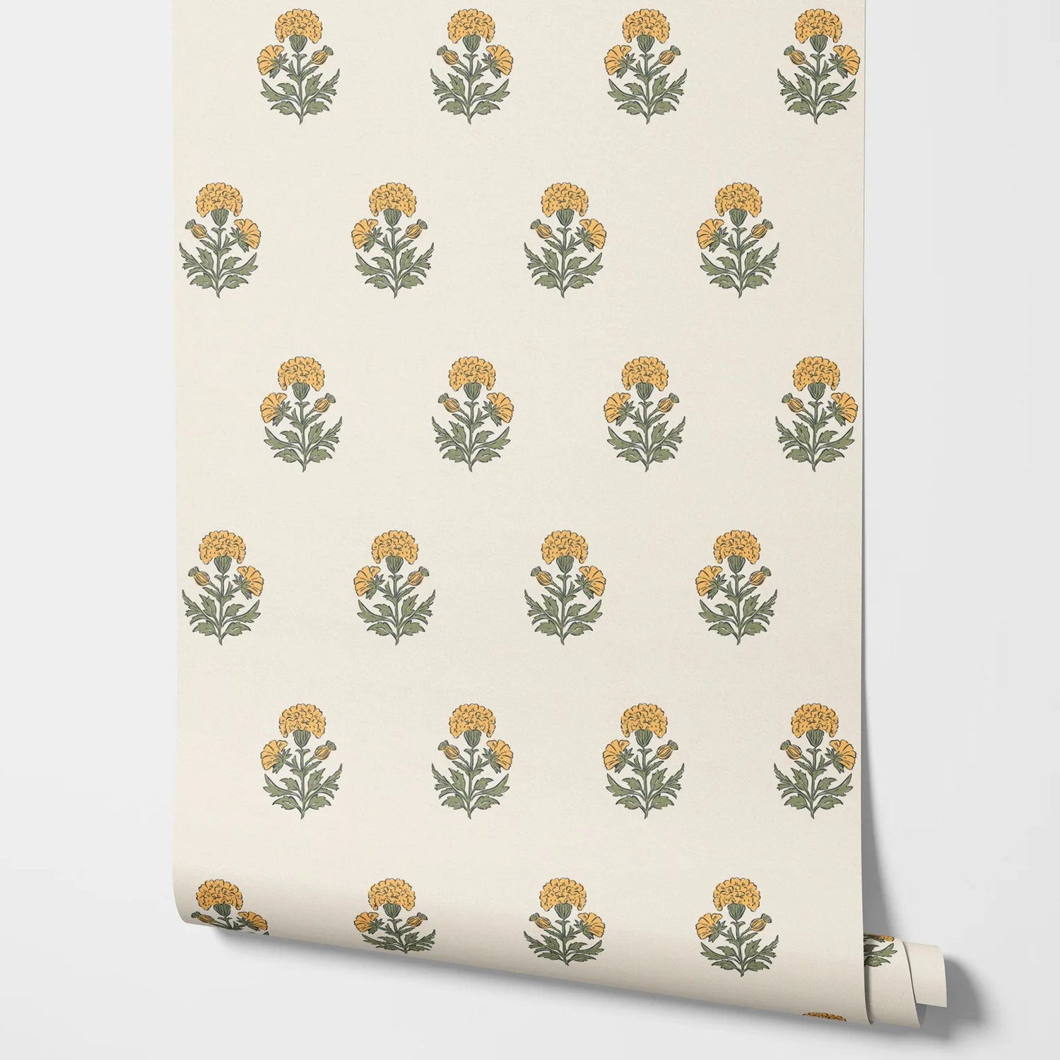 Marigold Floral Wallpaper