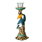 Classical Toucan Pedestal Candle Stand