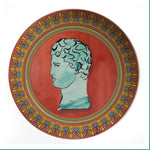 Poseidon's Journey Terracotta & Gold Classical Bust Decorative Ceramic Plate