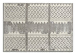 Silver Frost Lattice Hand Tufted Viscose Rug shown flat on a white background