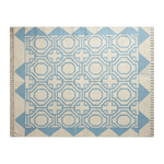 Sky Octagon Lattice Flatweave Rug - alternate view