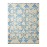 Sky Octagon Lattice Flatweave Rug