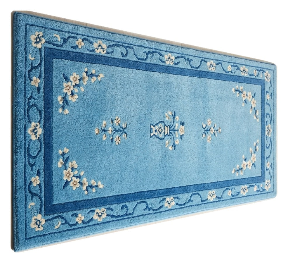 Sky Peking Path Hand Tufted Runner Rug shown flat on a white background