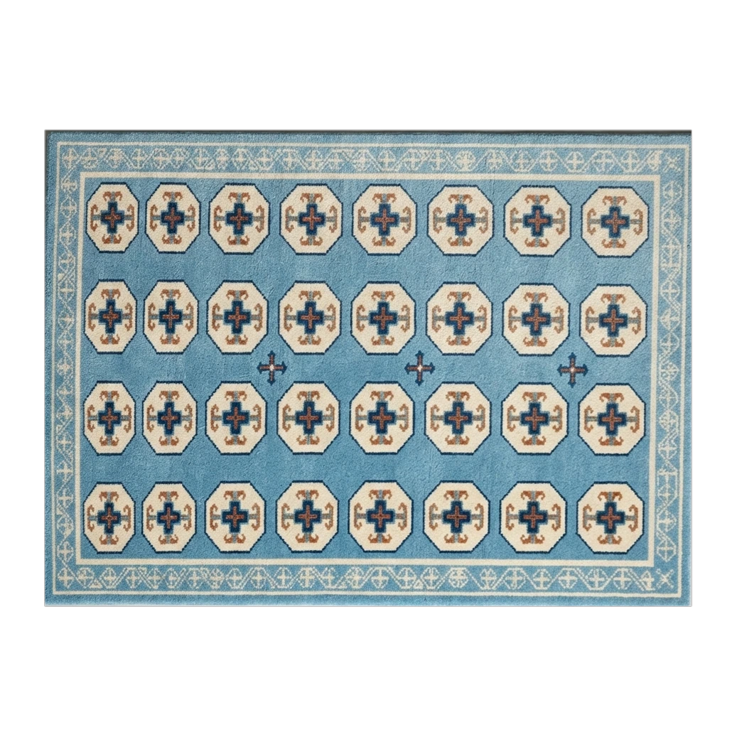 Sky Tile Parade Hand Tufted Wool Rug - alternate view
