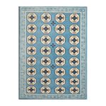Sky Tile Parade Hand Tufted Wool Rug