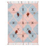 Sky Blue Chevron Moroccan Shag Rug