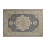 Slate Rose Medallion Hand Tufted Rug - alternate view
