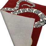 Snake and Sun Red Hand Tufted Wool Rug