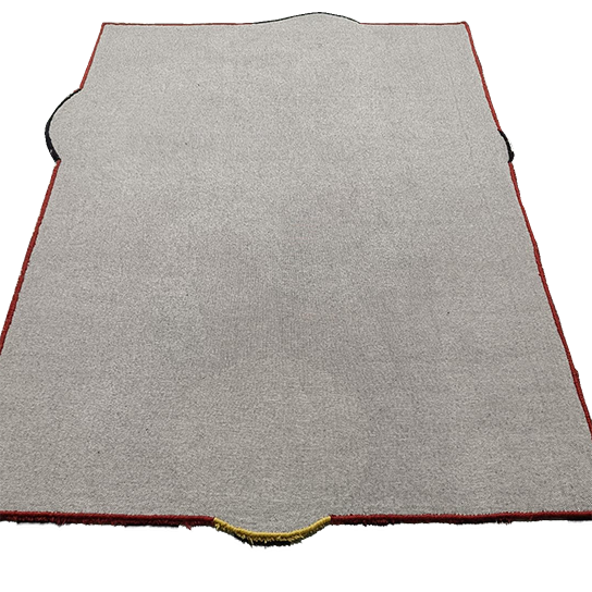 Snake and Sun Red Hand Tufted Wool Rug