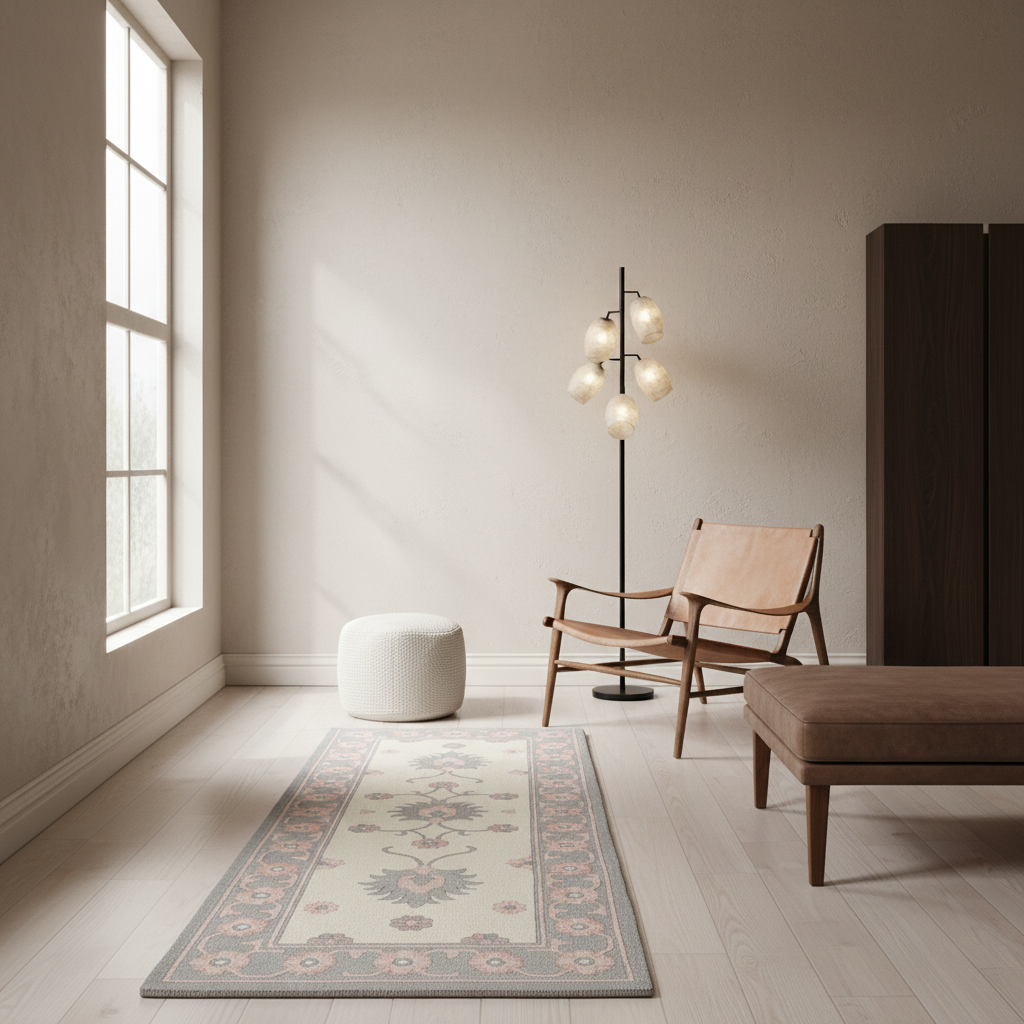 Soft Blossom Botanical Hand Tufted Runner Rug