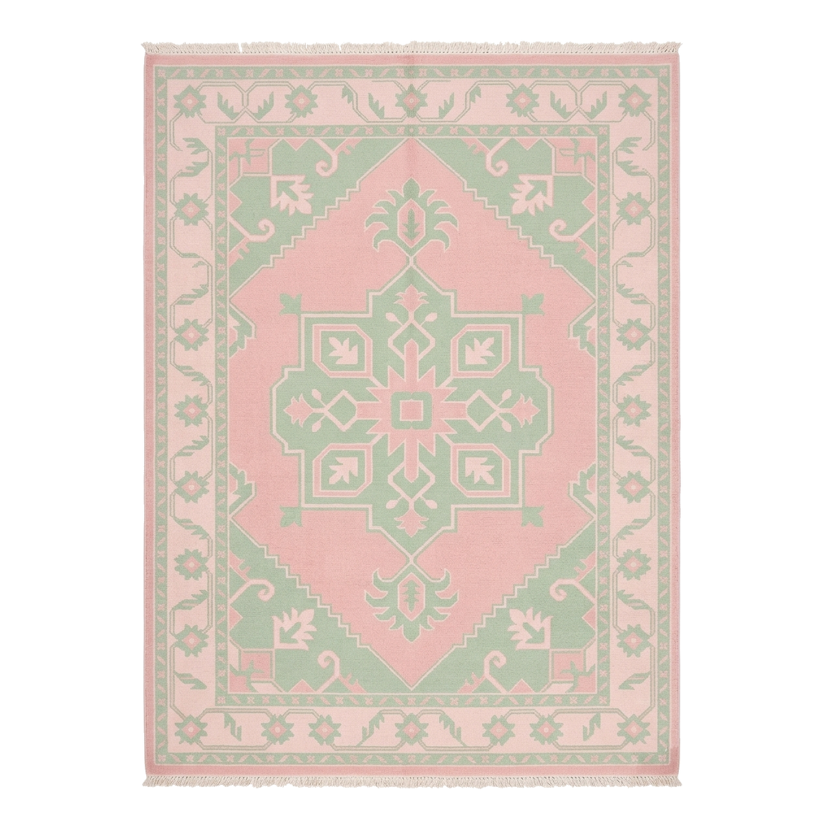 Soft Petal Lattice Hand Knotted Rug