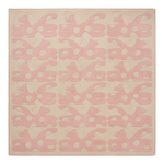 Soft Pink Animal Silhouette Square Hand Tufted Rug