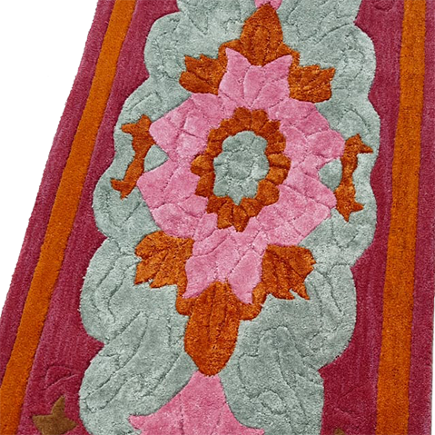 Soft Blush Hand Tufted Wool Runner Rug