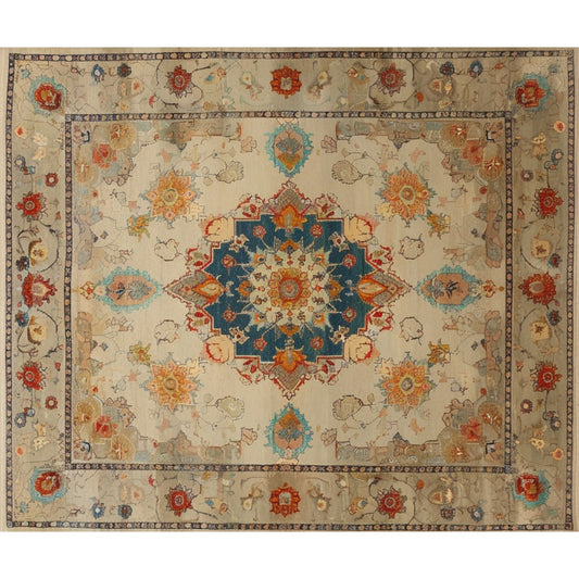 Soft Floral Harmony Hand Knotted Area Rug