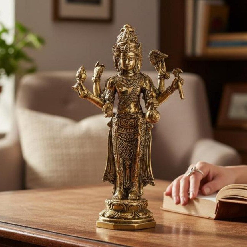 Solid Brass Brahma Statue