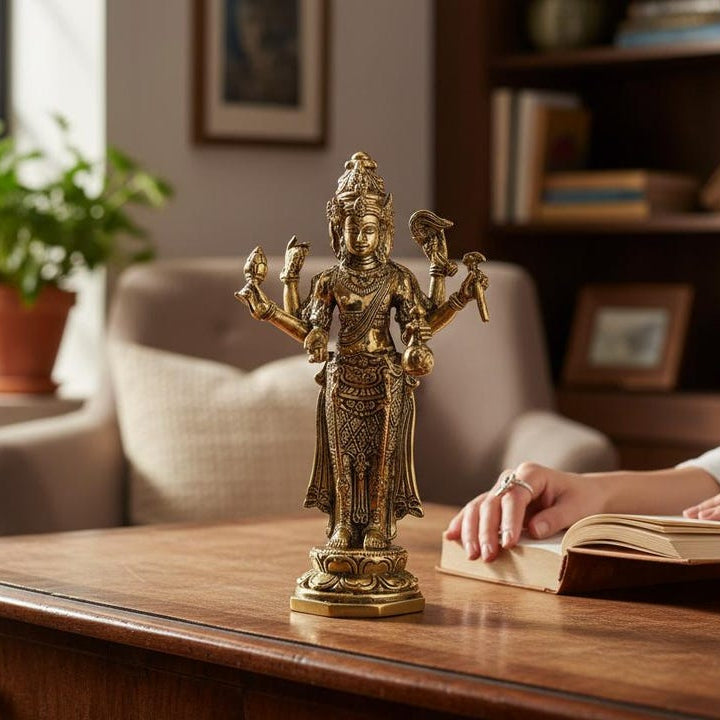 Solid Brass Brahma Statue