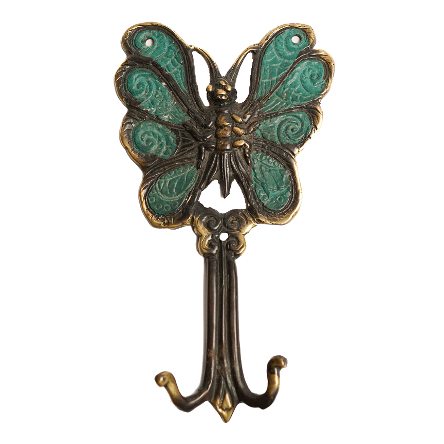 Solid Brass Butterfly Wall Hook