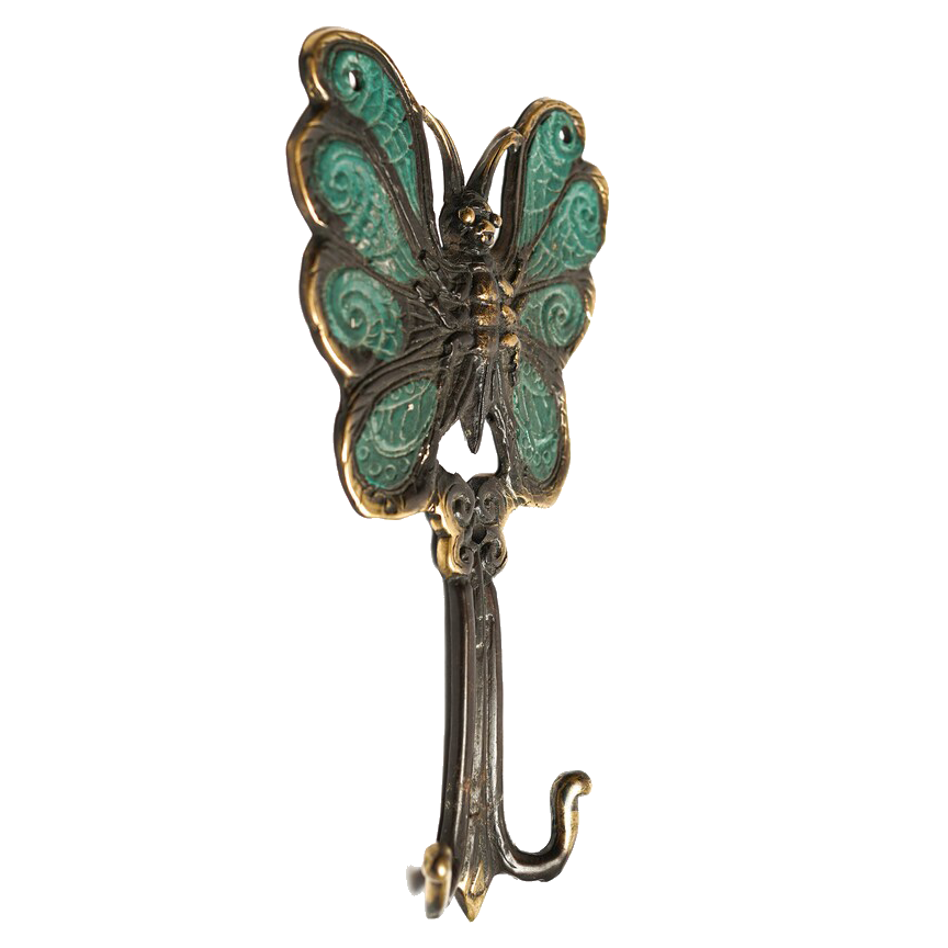 Solid Brass Butterfly Wall Hook