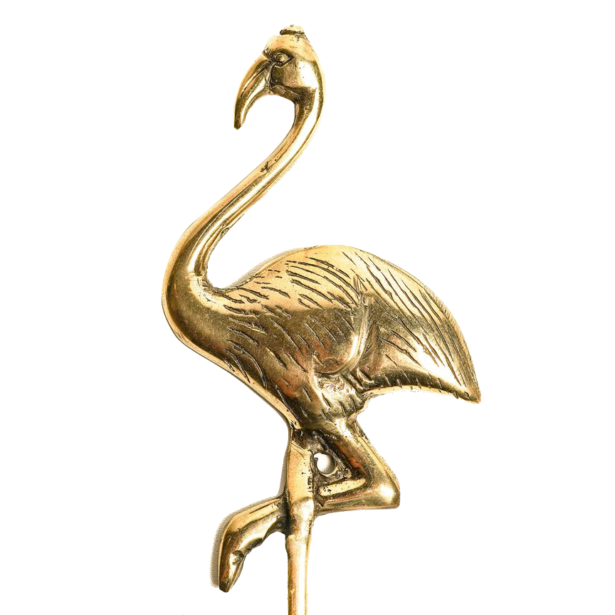 Solid Brass Flamingo Wall Hook