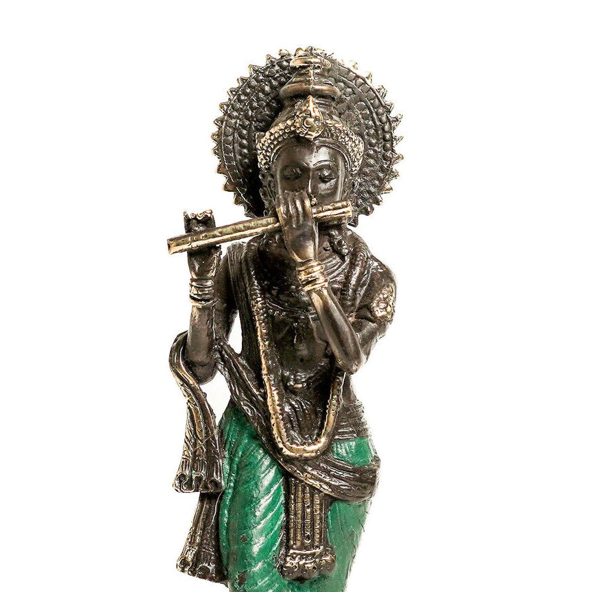 Solid Brass Krishna Statue