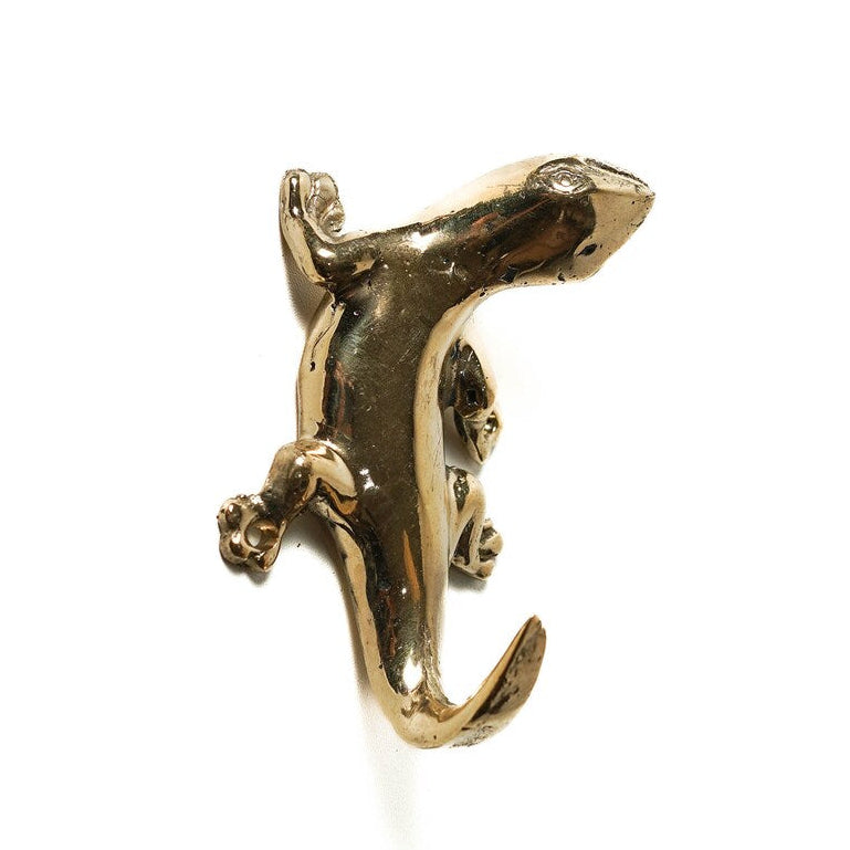 Solid Brass Lizard Wall Hook