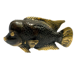 Solid Brass Louhan Fish Statue