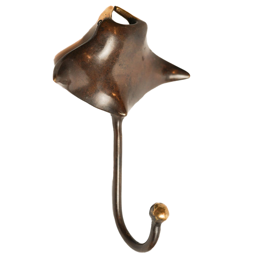 Solid Brass Manta Ray Wall Hook