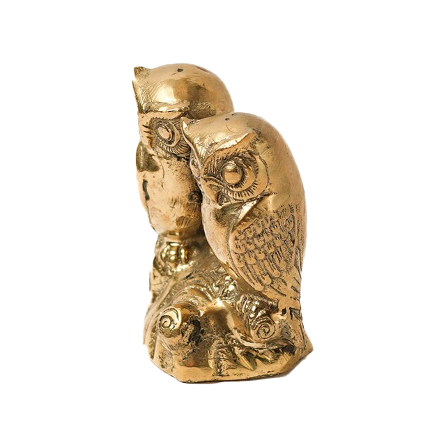 Solid Brass Owl Figurine