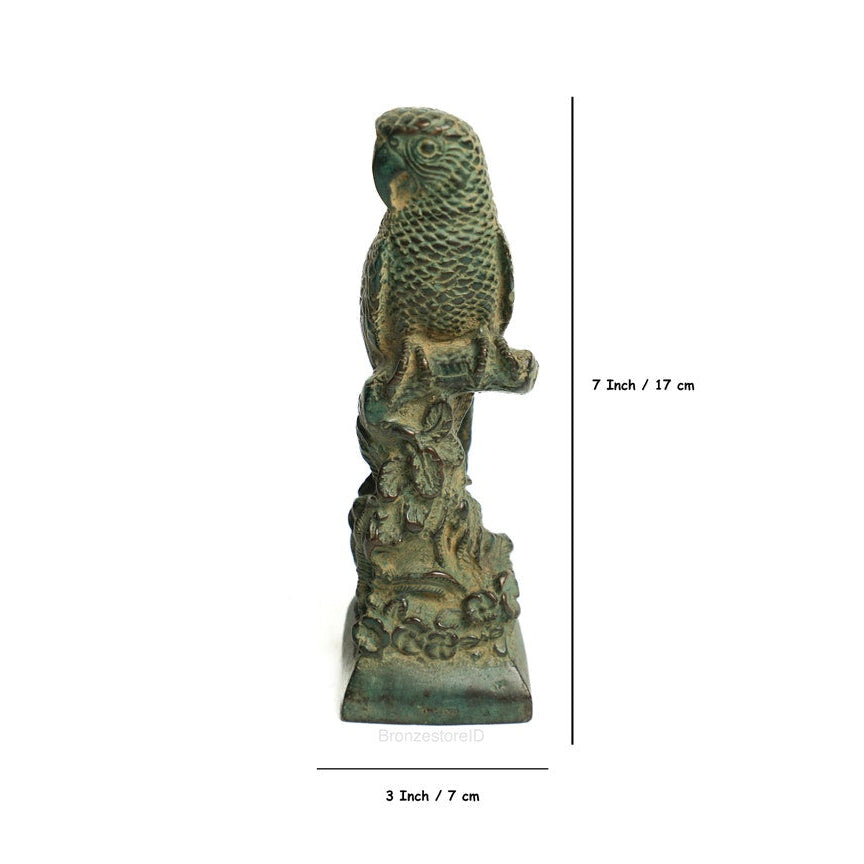 Solid Brass Parrot Figurine