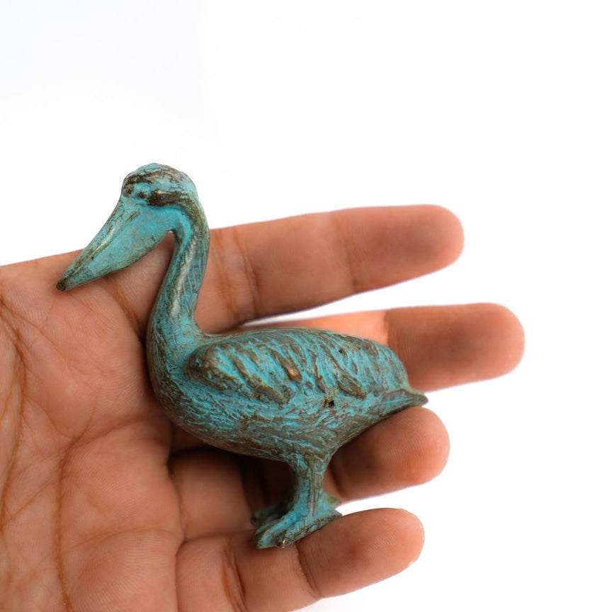 Solid Brass Pelican Figurine