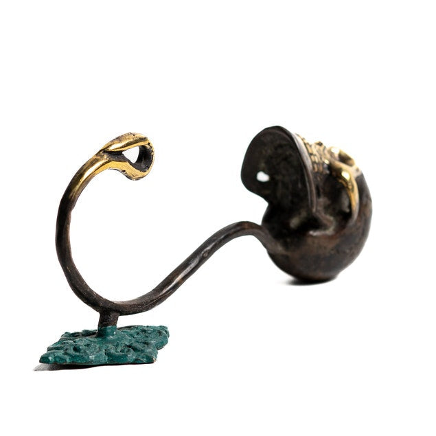 Solid Brass Skull Wall Hook