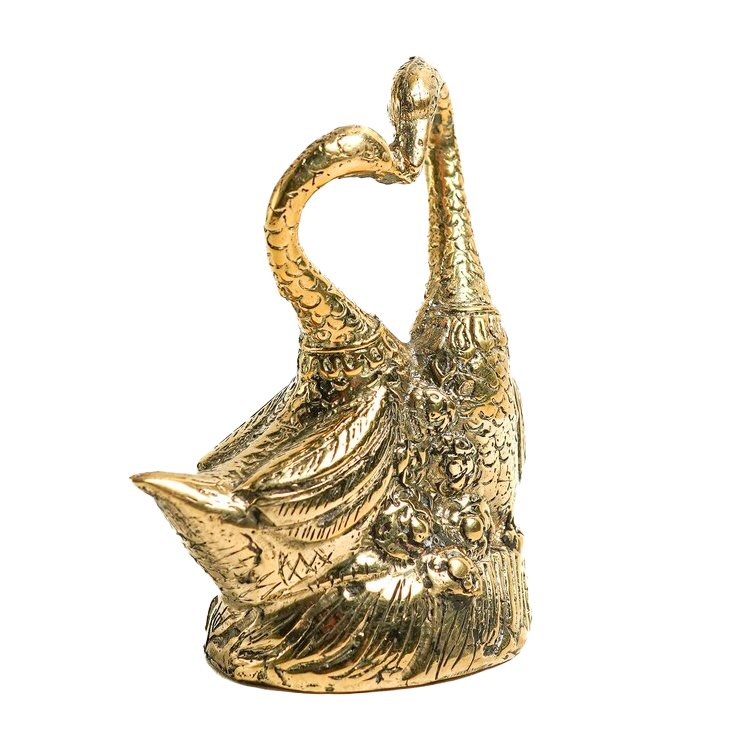 Solid Brass Swan Figurine