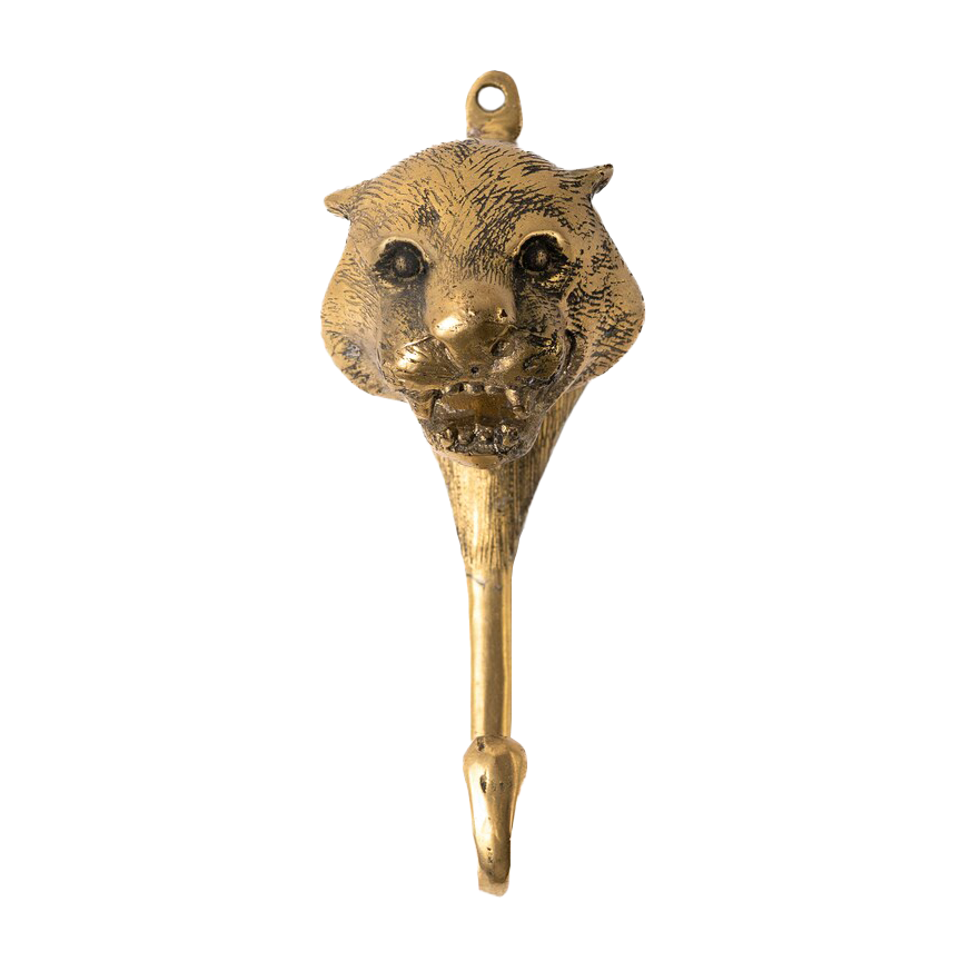 Solid Brass Tiger Wall Hook