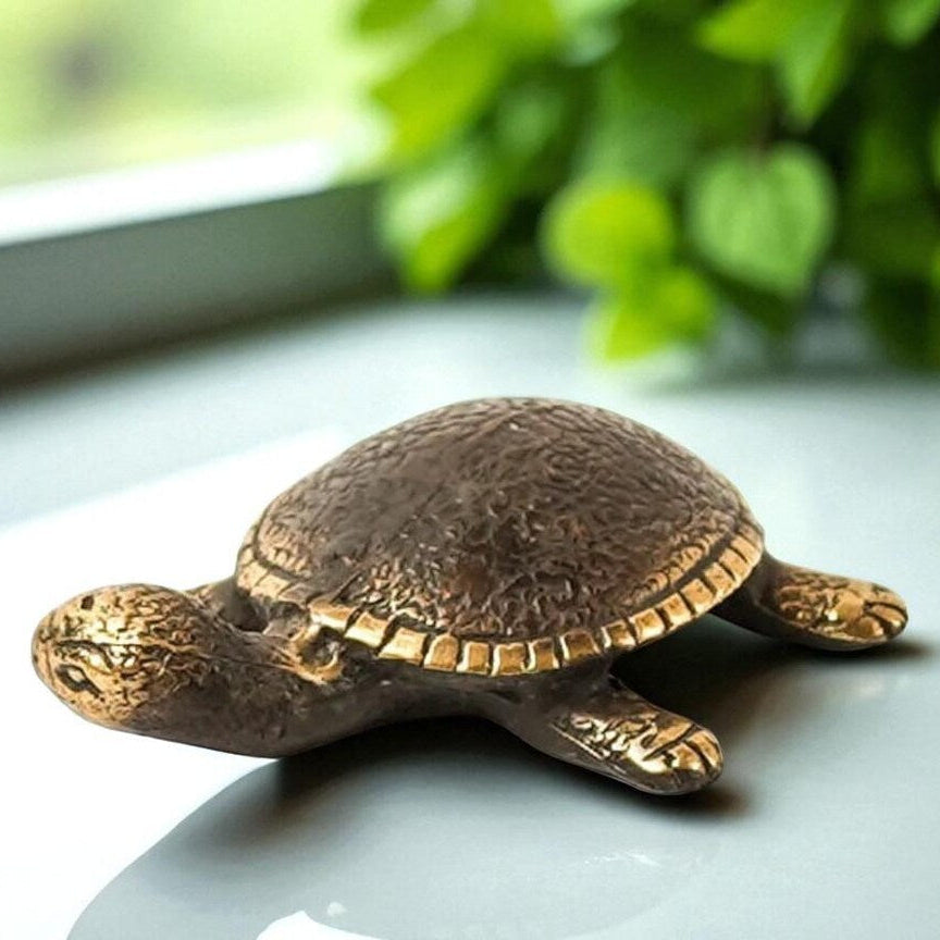 Solid Brass Turtle Figurine