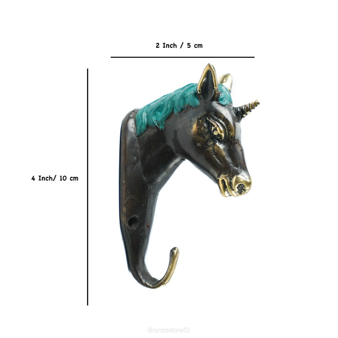 Solid Brass Unicorn Wall Hook