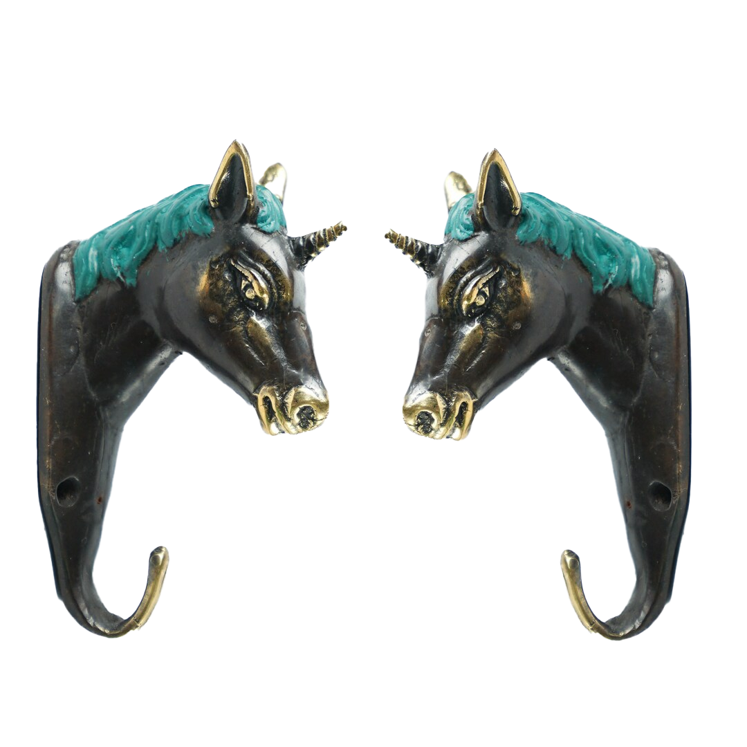 Solid Brass Unicorn Wall Hook