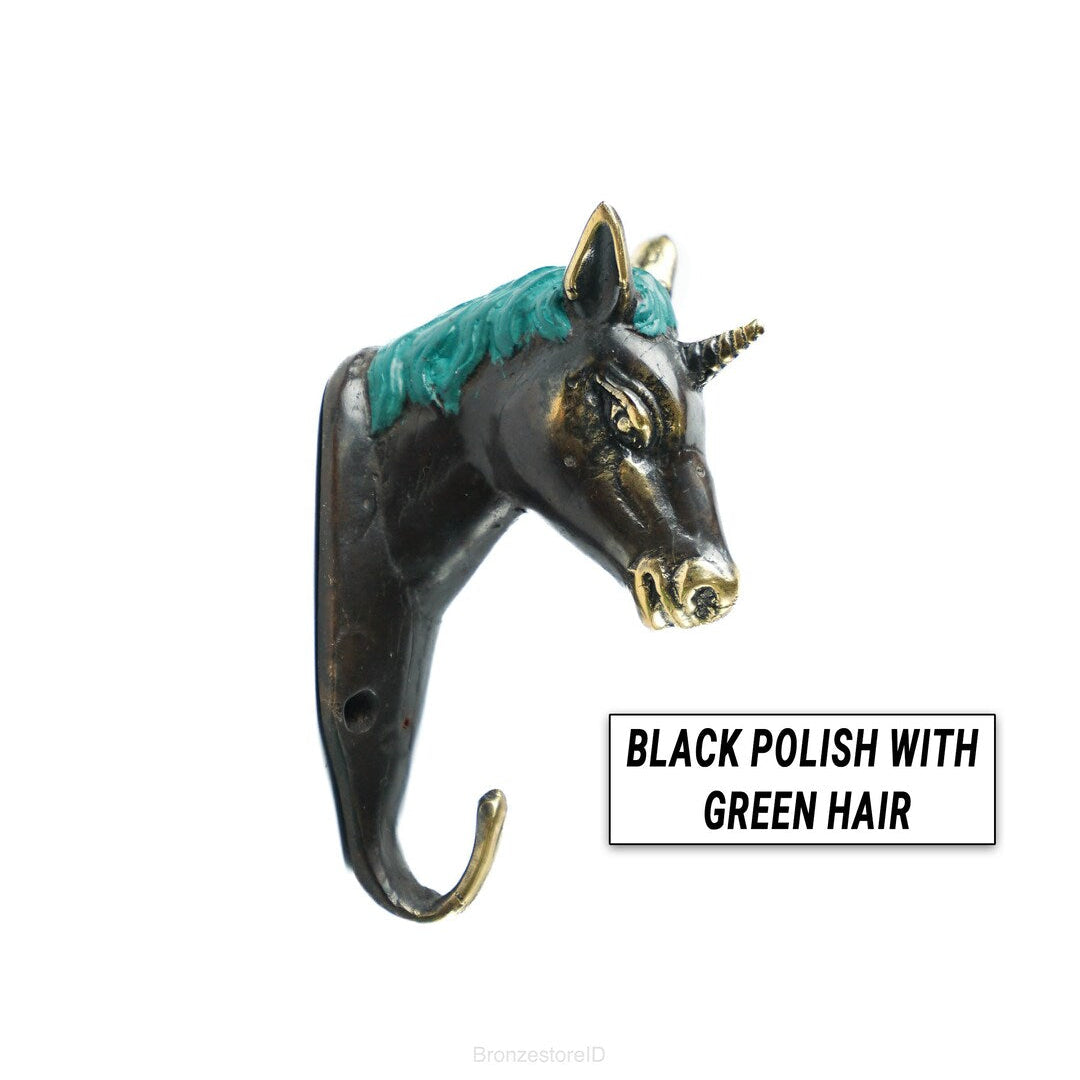 Solid Brass Unicorn Wall Hook