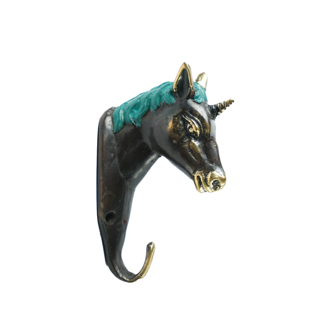 Solid Brass Unicorn Wall Hook