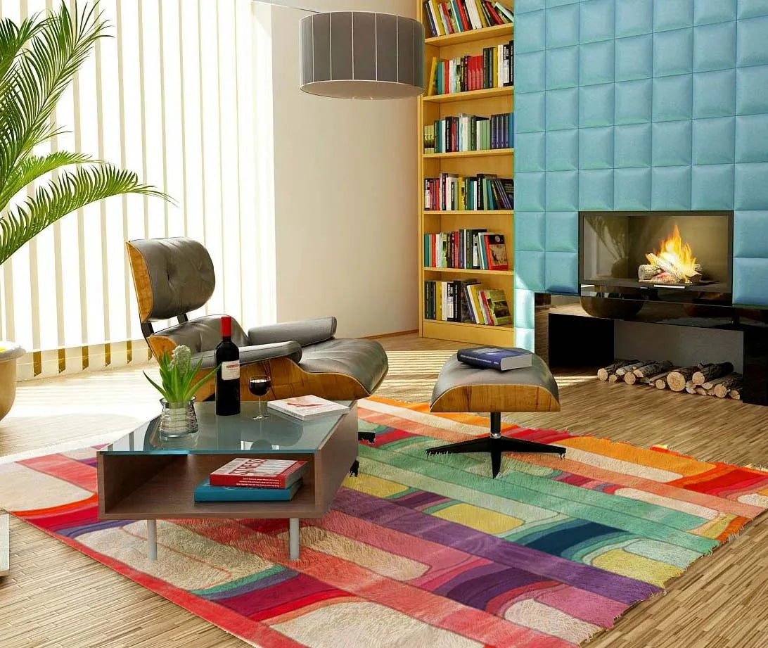 Spectrum Stripe Hand Tufted Rug