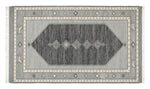 Storm Cloud Medallion Hand Knotted Rug shown flat on a white background