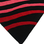 Striped and Wavy Hand Tufted Rug 