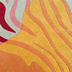 Striped and Wavy Hand Tufted Rug 