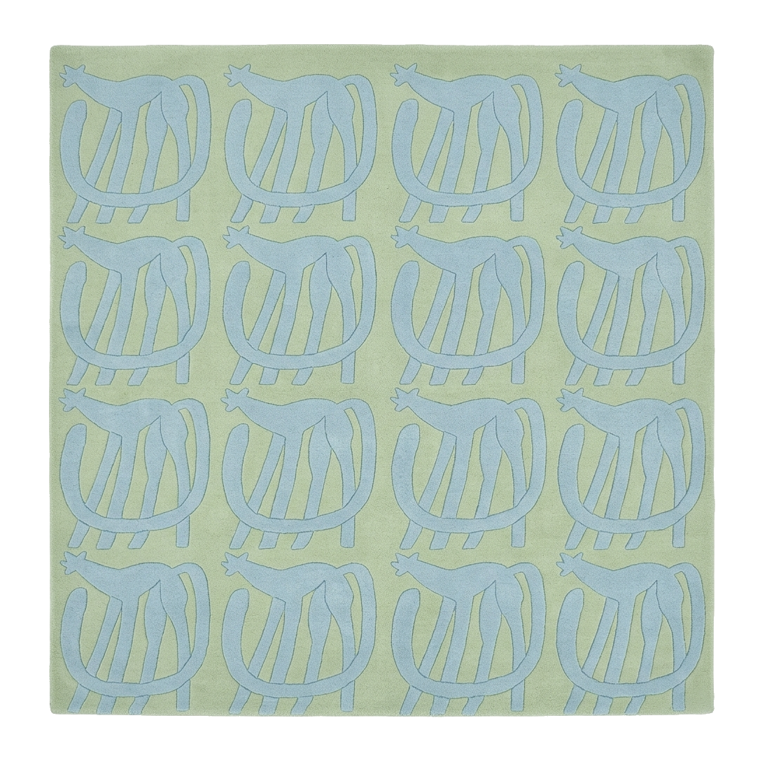 Stylized Creatures Square Hand Tufted Rug