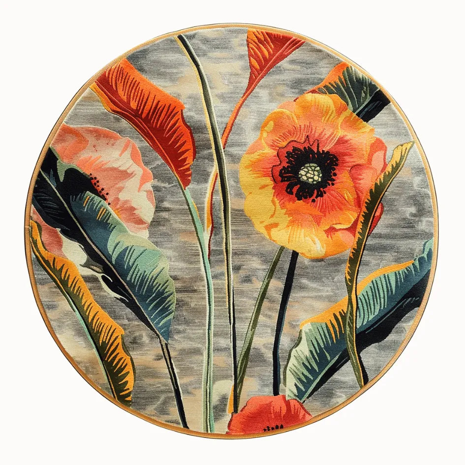 Sun-Kissed Bloom Hand Tufted Round Rug