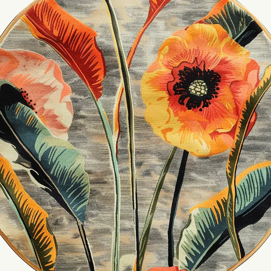 Sun-Kissed Bloom Hand Tufted Round Rug