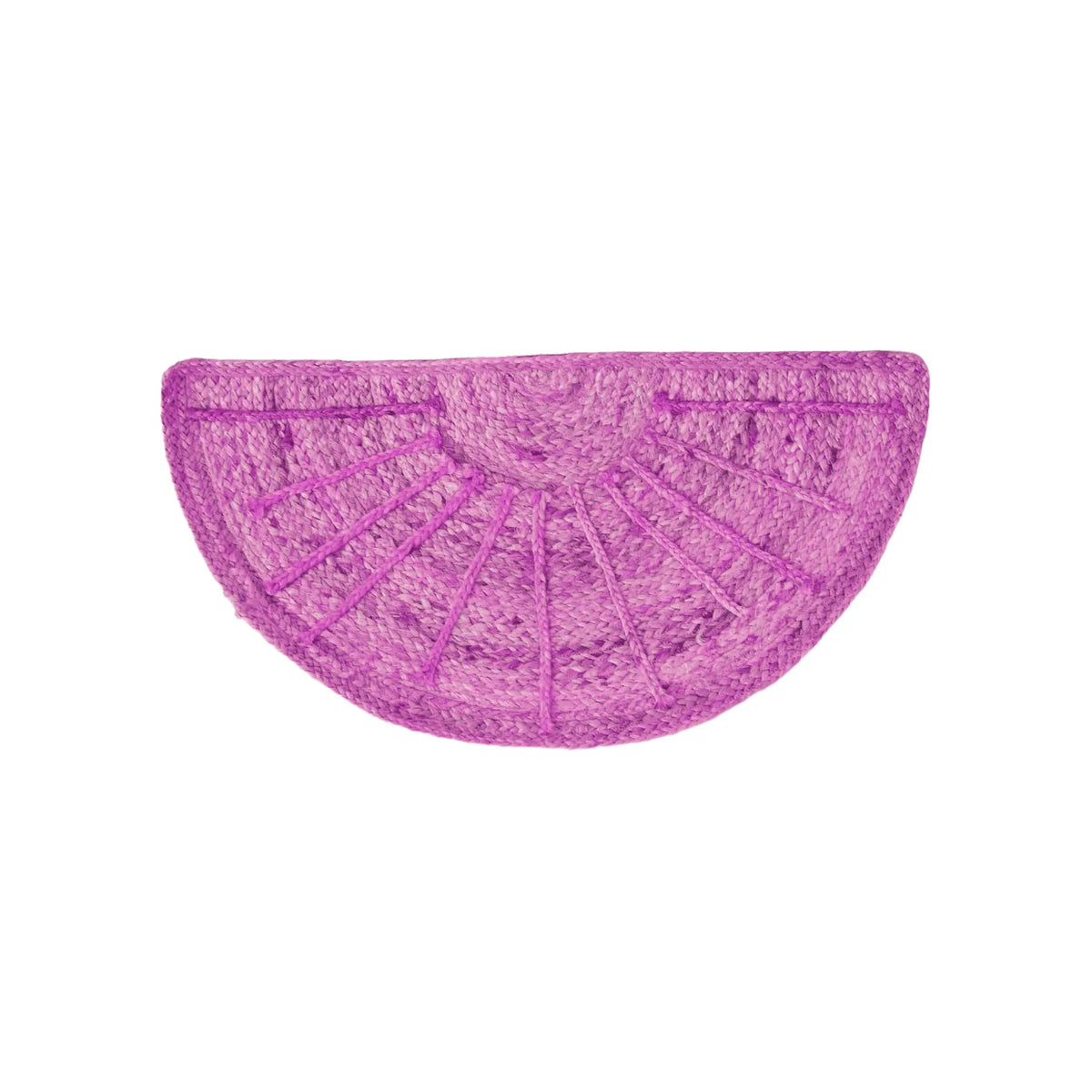 Sun Ray Semi Circle Jute Rug - Pink