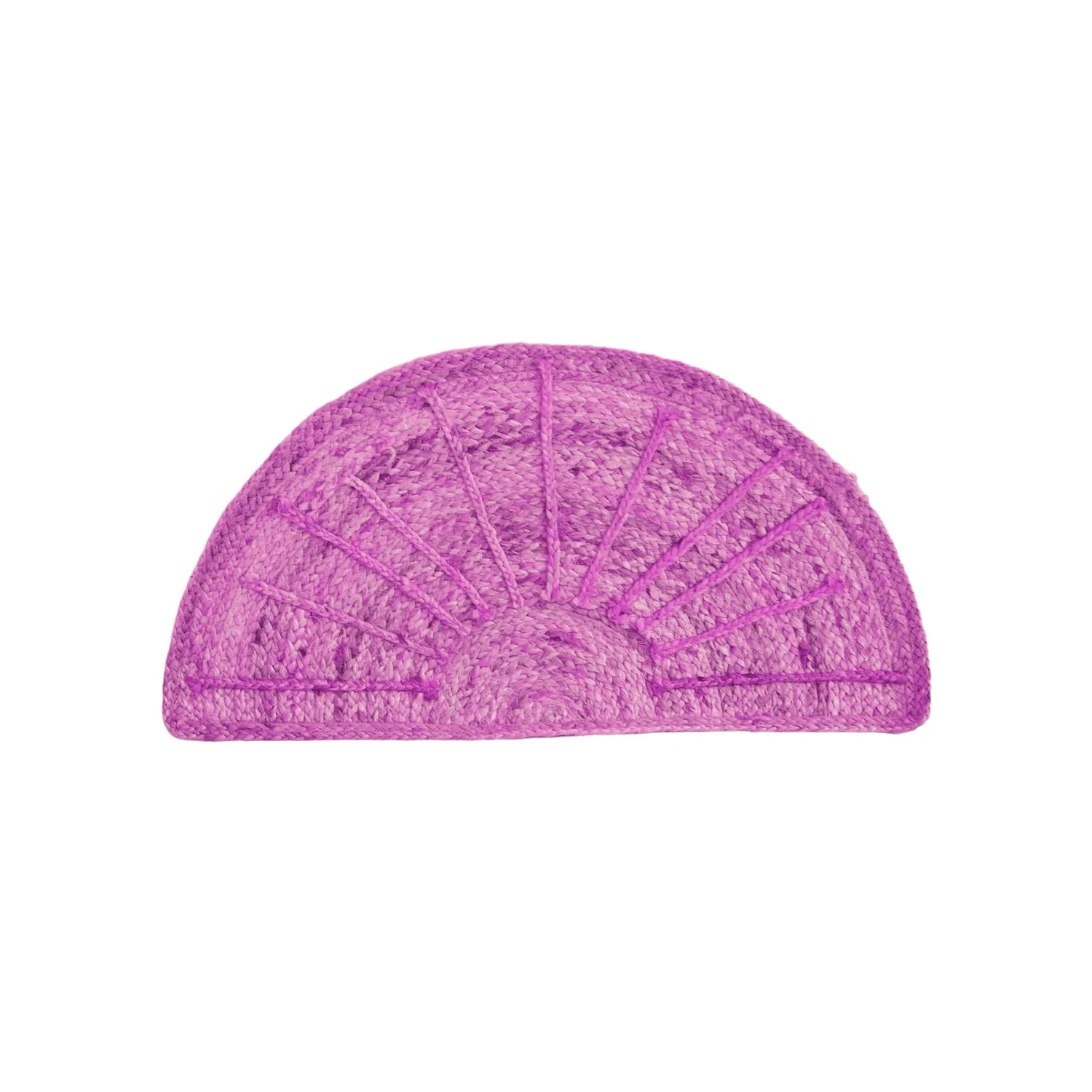 Sun Ray Semi Circle Jute Rug - Pink