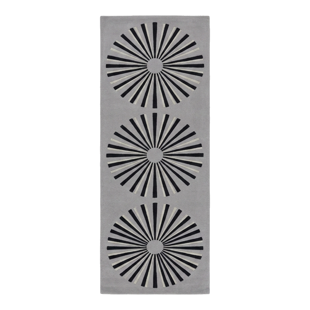 Sunburst Radial Hand Tufted Runner Rug